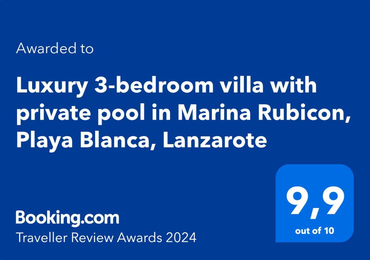Luxury 3-Bedroom Villa With Heated Private Pool - In Marina Rubicon, Playa Blanca, Lanzarote エクステリア 写真